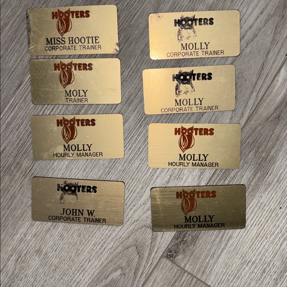 Hooters Gold Employee Badges